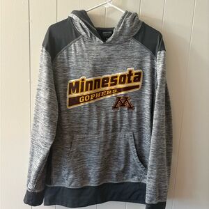 Minnesota Gophers Adult Grey Hooded Sweatshirt Mens Medium U of M